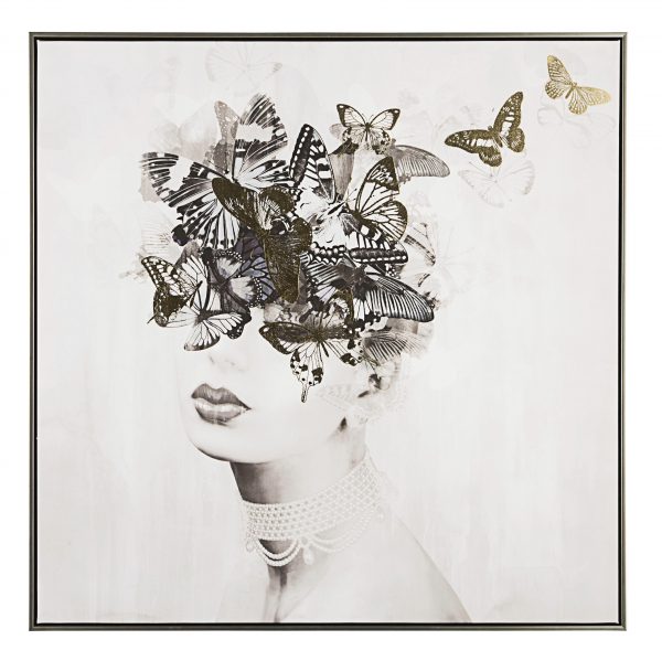 Quadro dipinto olio CROWN Butterfly